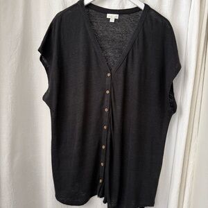 J.Jill 100% Linen Sweater Vest sz XL